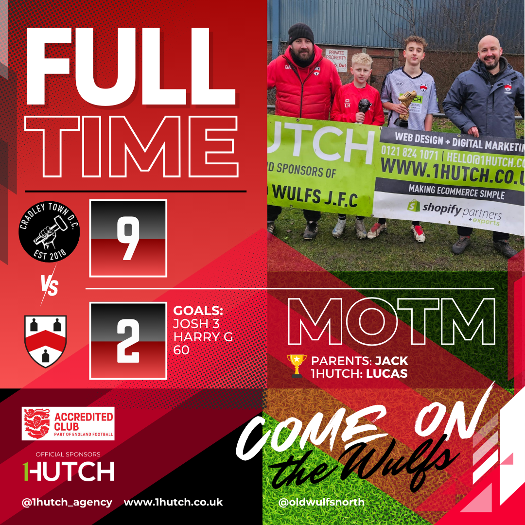 CRADLEY TOWN 9 - 2 OLD WULFS