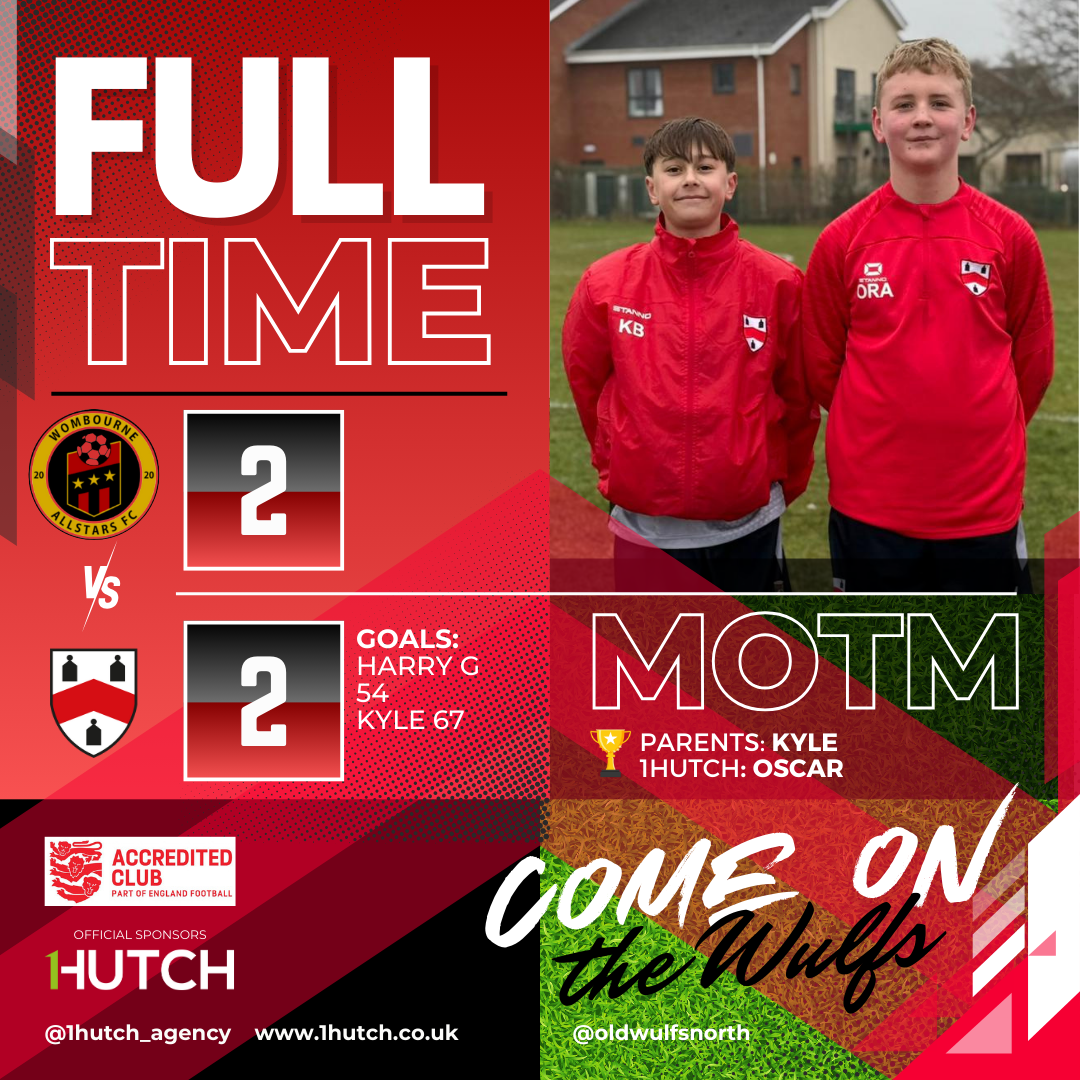 WOMBOURNE ALLSTARS 2 - 2 OLD WULFS